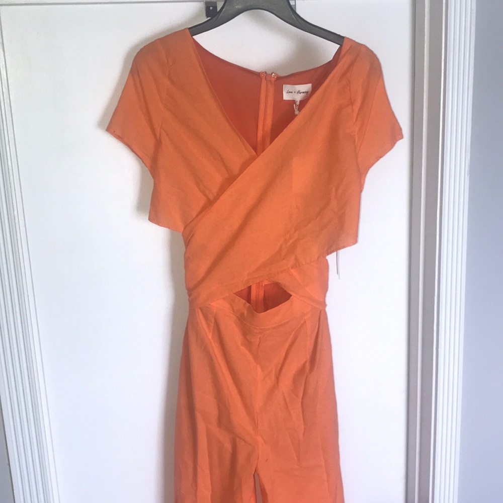NWT Red Dress Boutique Bright orange Romper